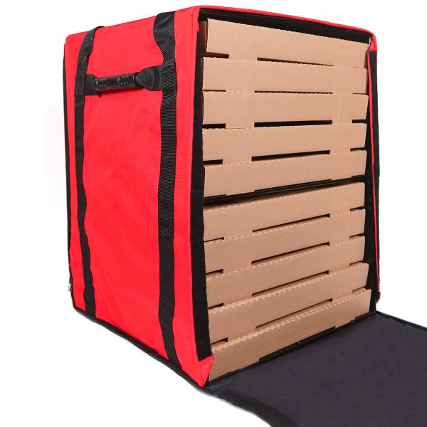 Red 10-Pie Heated Pizza Bags