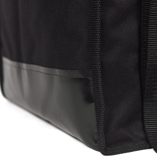 Hot Bags From RediHeat - Black Heated Bag Close View of Food Delivery Bag Corner