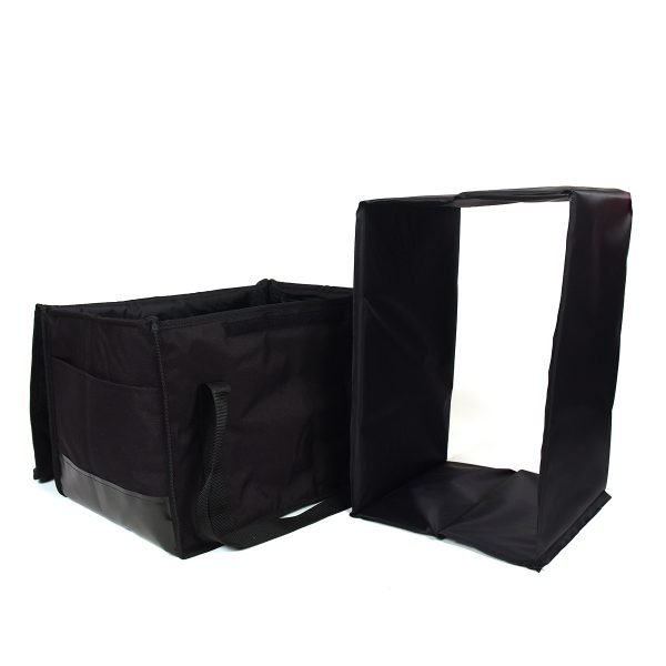 Black Heated Bag With View of Inside