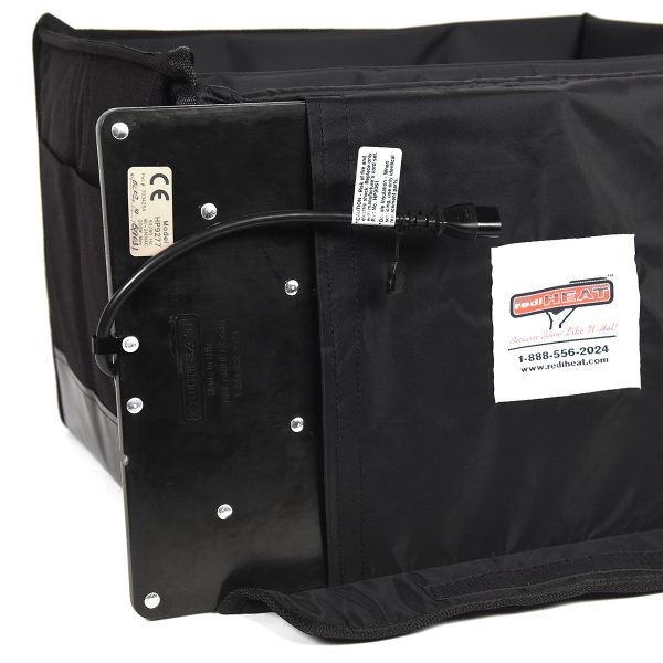 RediHeat Hot Bags - Black Heated Bag With Heater in Food Delivery Bag