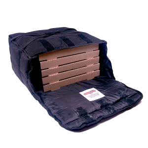 Black Insulated Pizza Delivery Bags - 5 Pie Insulated Pizza Carrier