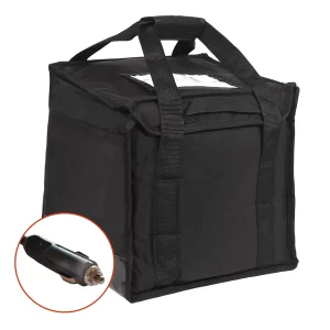 meals on wheels cube delivery bag with car cord black