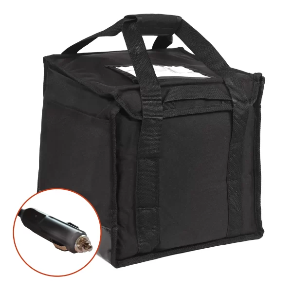 meals on wheels cube delivery bag with car cord black